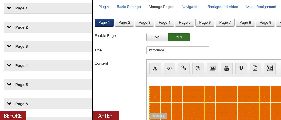 JoomlaGeek Landing page plugin