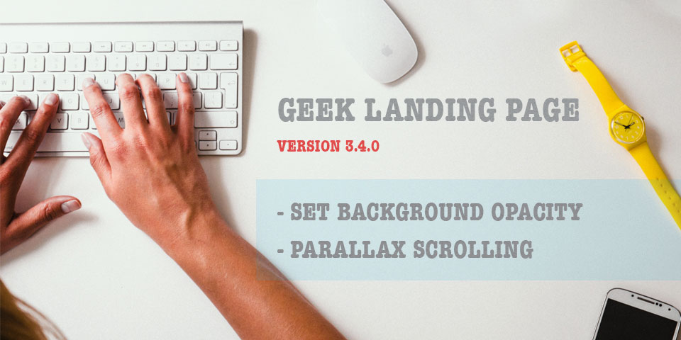 Geek Landing Page Version 3.4.0