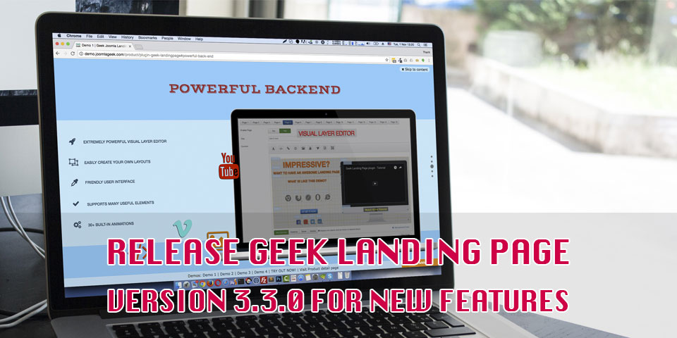 Geek Landing Page version 3.3.0