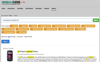 Create a search page