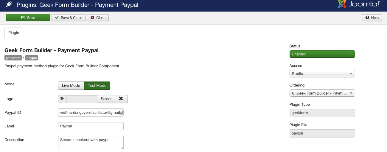 Enable Payment plugins